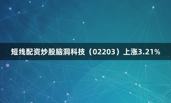 短线配资炒股脑洞科技（02203）上涨3.21%